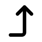 Corner Right Up SVG Icon